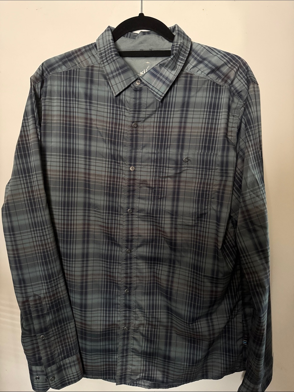 Kuhl Men's Plaid Button-Down Shirt - Blue & Gray